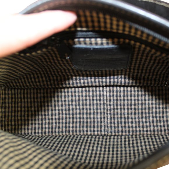 Brighton Brown And Black Two Tone Leather Vintage Shoulder Style Bag - Picture 9 of 9